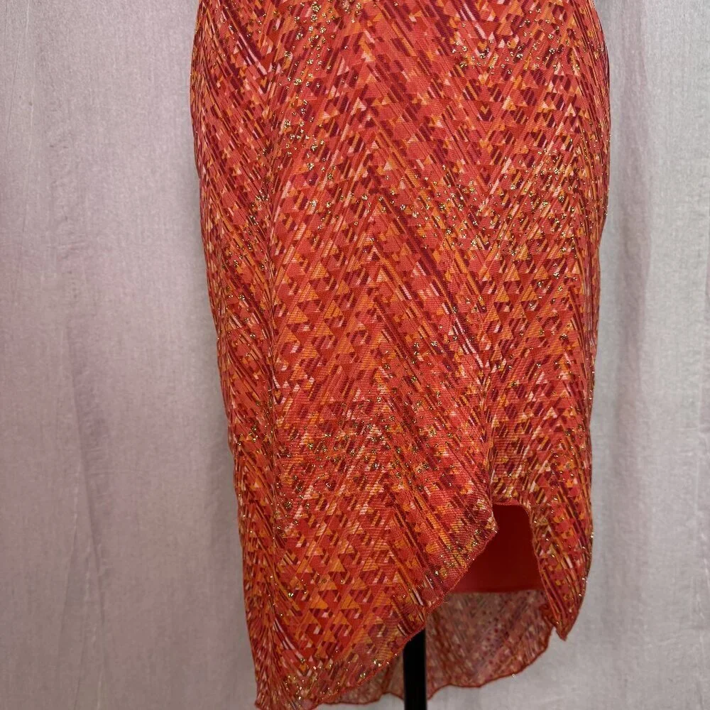 My Michelle Womens Dress Size S Hi Low Geometric print Sleeveless Open Back E425 - Picture 2 of 13